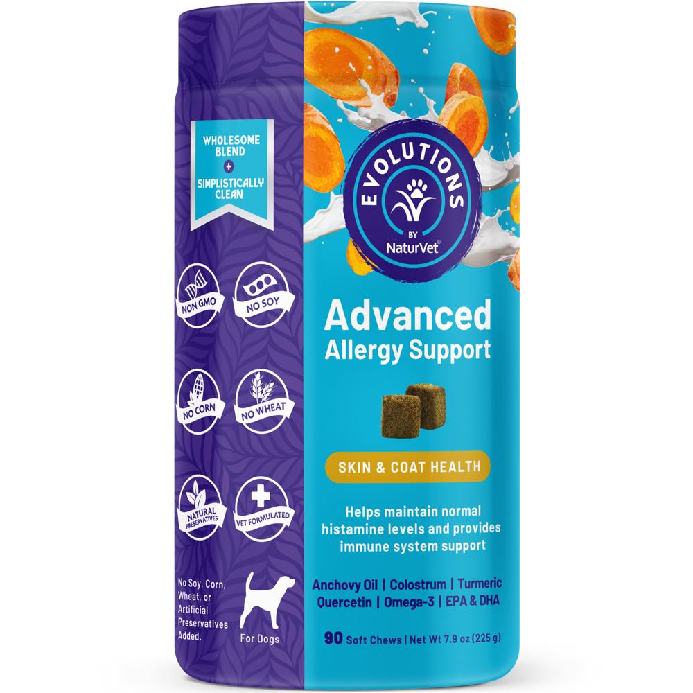 15% OFF (Exp May 25): NaturVet Evolutions Advanced Allergy Support Supplement Chews For Dogs 90ct