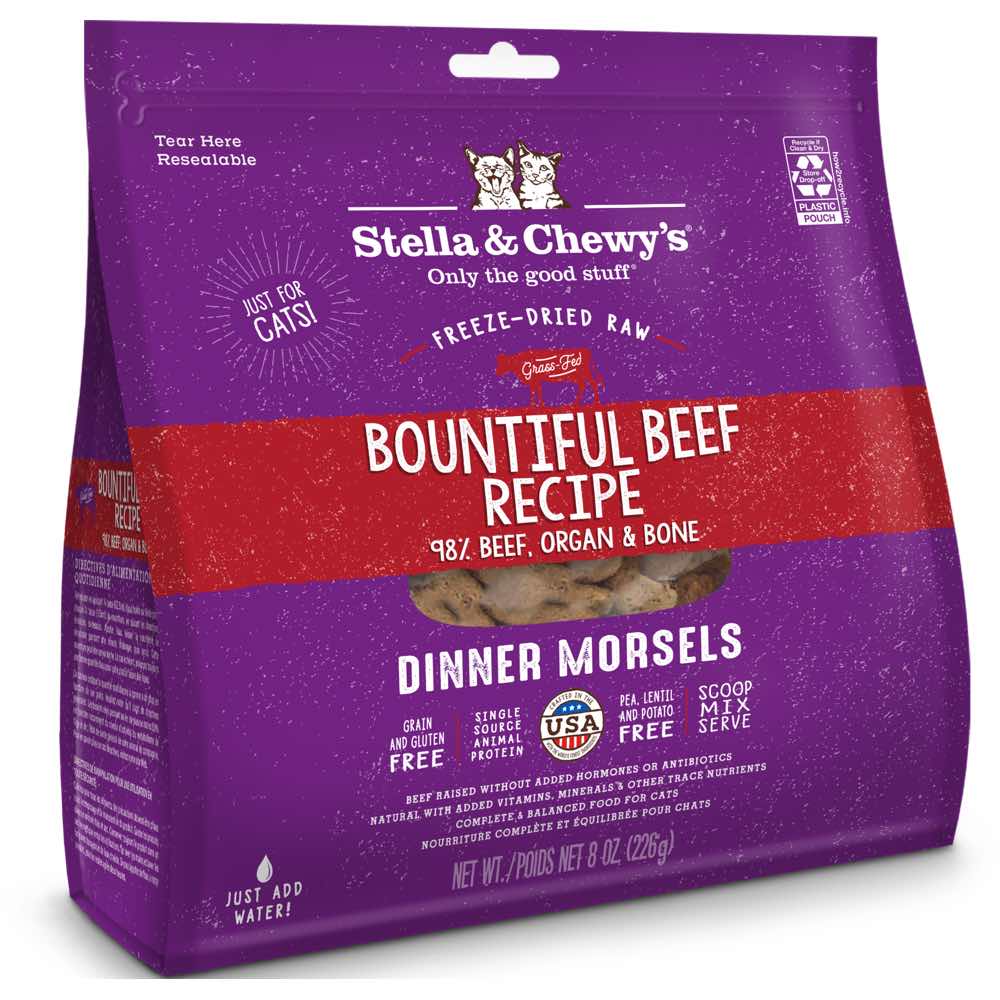 Stella & Chewy??s Bountiful Beef Dinner Morsels Grain-Free Freeze-Dried Raw Cat Food
