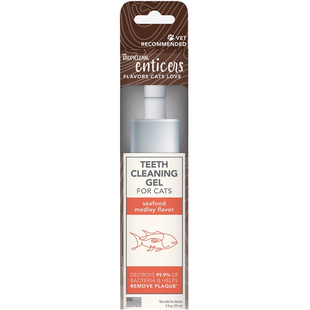 15% OFF:?Tropiclean Enticers Seafood Medley Flavor Teeth Cleaning Gel For Cats 2oz