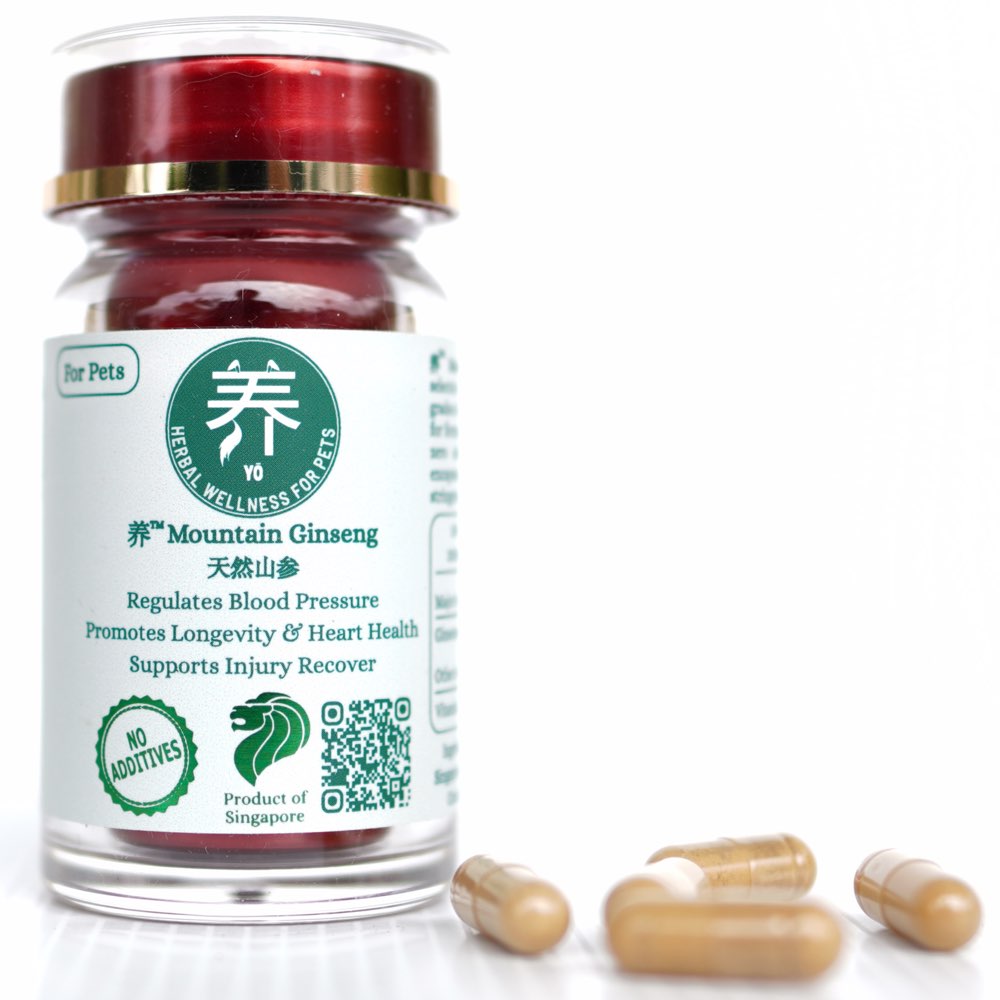 Yo Organic Mountain Ginseng Herbal Supplements For Cats & Dogs 30c (Exp Feb 2026)